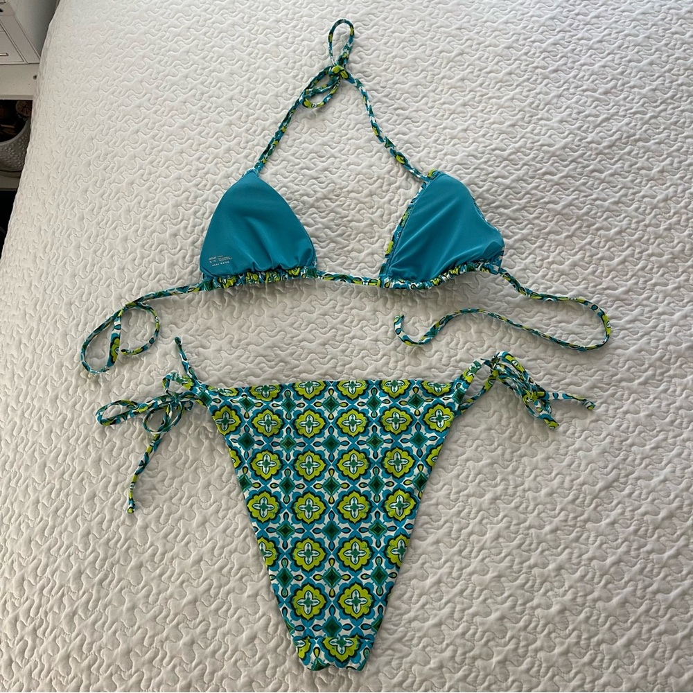 Aerie Patterned String Bikini - image 2